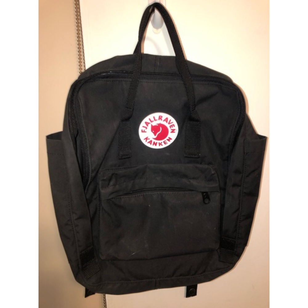 Black Fjallraven Kanken with Laptop Pouch